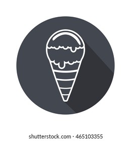 Ice cream vector. Icon for web and mobile application. Flat design style.