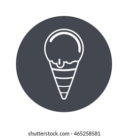 Ice cream vector. Icon for web and mobile application. Flat design style.