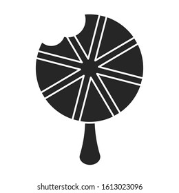 Ice cream vector icon.Black vector icon isolated on white background ice cream .