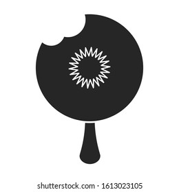 Ice cream vector icon.Black vector icon isolated on white background ice cream .