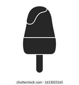 Ice cream vector icon.Black vector icon isolated on white background ice cream .