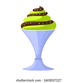 Ice cream vector icon.Cartoon vector icon isolated on white background ice cream .