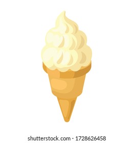 Ice cream vector icon.Cartoon vector icon isolated on white background ice cream.