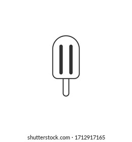 Ice cream vector icon.Illustration of ice cream on white background