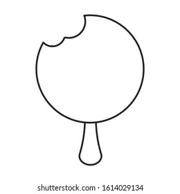 Ice cream vector icon.Line vector icon isolated on white background ice cream .