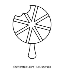 Ice cream vector icon.Line vector icon isolated on white background ice cream .