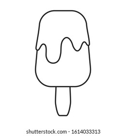 Ice cream vector icon.Line vector icon isolated on white background ice cream .