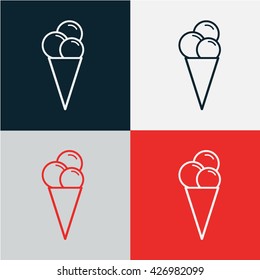 ice cream vector icon.logo.