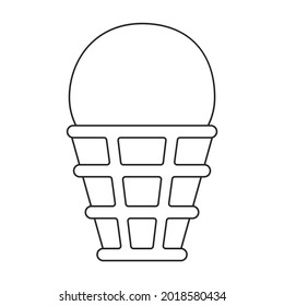 Ice cream vector icon.Outline vector icon isolated on white background ice cream.