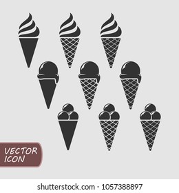 Ice cream vector icons set.