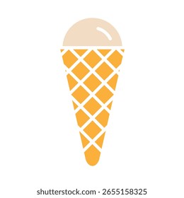 Eiscreme-Vektorsymbole. Waffelkegel-Illustrationszeichen. Eislöwen-Symbol. Frozen Juice Logo.