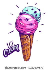 Ice cream. Vector illustration