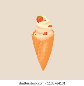 ice cream, vector illustration