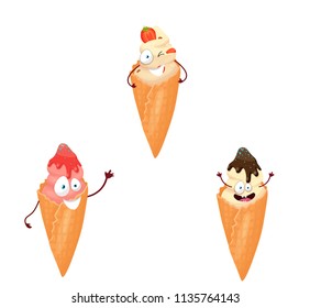 ice cream, vector illustration