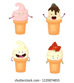 ice cream, vector illustration