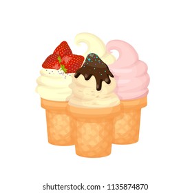 ice cream, vector illustration