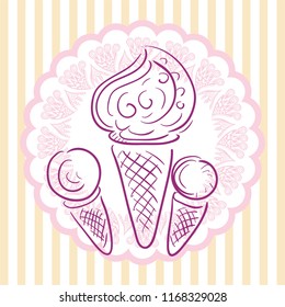 Ice cream. Vector illustration
