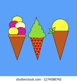 ice cream. vector illustration