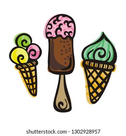 Ice cream. Vector illustration