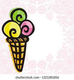 Ice cream. Vector illustration