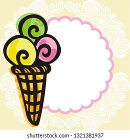 Ice cream. Vector illustration