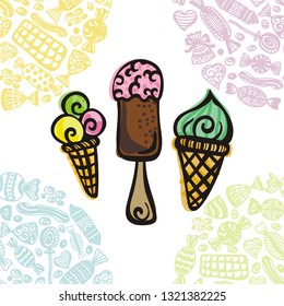 Ice cream. Vector illustration