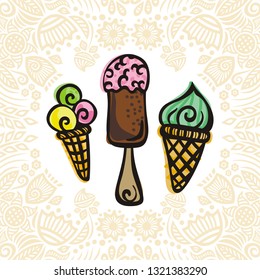 Ice cream. Vector illustration