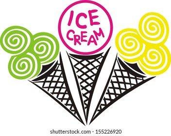 Ice cream vector illustration