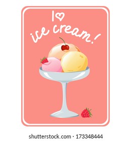 ice cream. vector illustration