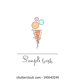 Ice cream. Vector illustration.