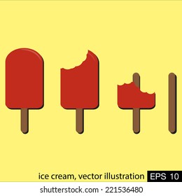 ice cream, vector illustration