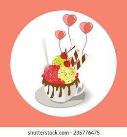 ice cream vector illustration