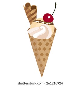 Ice cream, vector illustration
