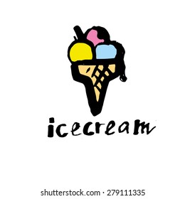 Ice cream vector illustration
