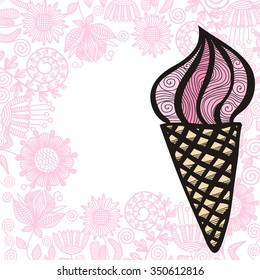 Ice cream vector illustration