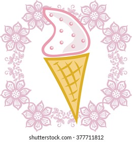 Ice cream vector illustration