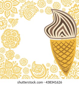 Ice cream. Vector illustration.