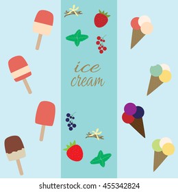 Ice cream vector illustration