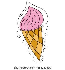 Ice cream. Vector illustration.
