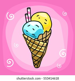 Ice cream - vector illustration