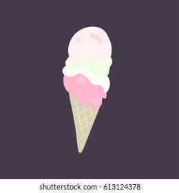 Ice cream. Vector illustration.