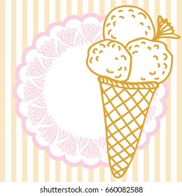Ice cream. Vector illustration.