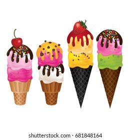 ice cream vector illustration