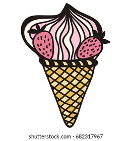 Ice cream. Vector illustration.