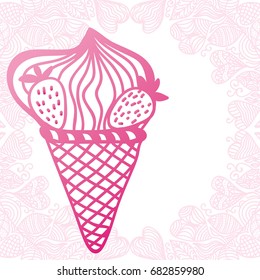 Ice cream. Vector illustration.