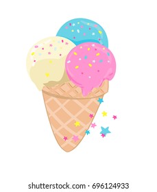 ice cream vector illustration