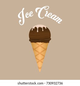 Ice cream. Vector illustration.