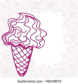 Ice cream. Vector illustration.