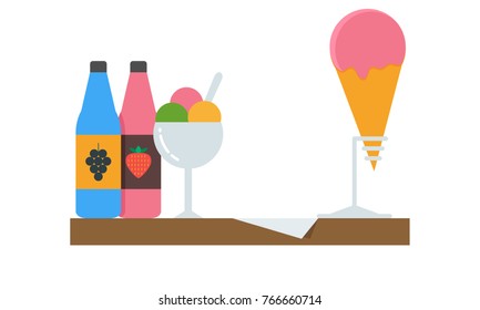 Ice cream vector illustration