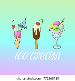 ice cream vector illustration